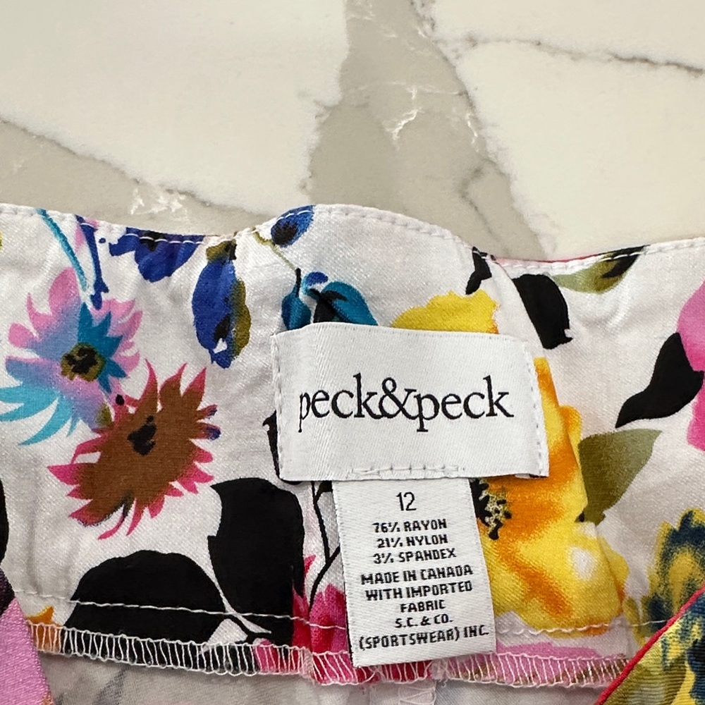 Peck & Peck Colorful Floral Leggings - Picture 2 of 5